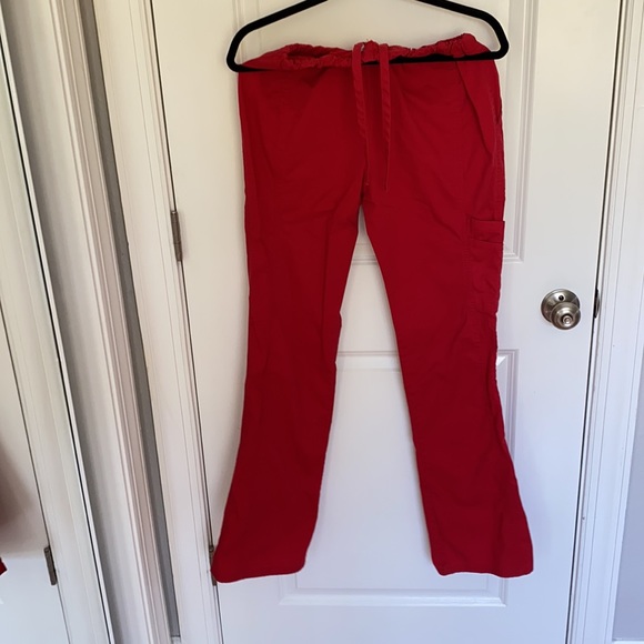 XS Tall Red Cherokee Scrub Pants - Picture 3 of 3